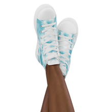 Load image into Gallery viewer, Nursing in the Six - TORONTO SKYLINE/Nursing In The Six - Women’s high top canvas shoes (SKI BLUE TIE DYE)
