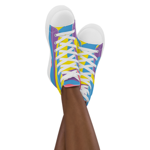 Nursing in the Six - TORONTO SKYLINE/Nursing In The Six - Women’s high top canvas shoes (NARLY)