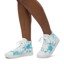 Load image into Gallery viewer, Nursing in the Six - TORONTO SKYLINE/Nursing In The Six - Women’s high top canvas shoes (SKI BLUE TIE DYE)

