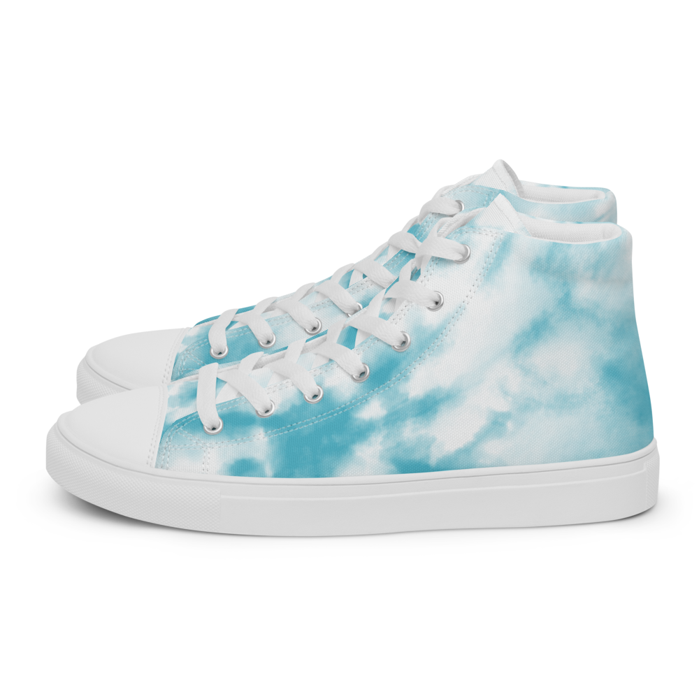 Nursing in the Six - TORONTO SKYLINE/Nursing In The Six - Women’s high top canvas shoes (SKI BLUE TIE DYE)