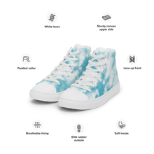 Load image into Gallery viewer, Nursing in the Six - TORONTO SKYLINE/Nursing In The Six - Women’s high top canvas shoes (SKI BLUE TIE DYE)
