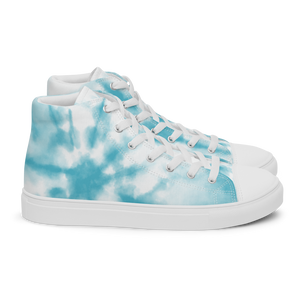 Nursing in the Six - TORONTO SKYLINE/Nursing In The Six - Women’s high top canvas shoes (SKI BLUE TIE DYE)
