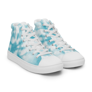 Nursing in the Six - TORONTO SKYLINE/Nursing In The Six - Women’s high top canvas shoes (SKI BLUE TIE DYE)